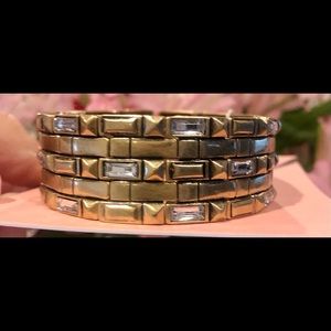 Stella & Dot Statement Bracelet Stretch Gold